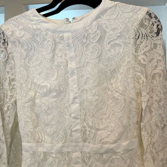 Ivory Long Sleeve Dress - Picture 2 of 5